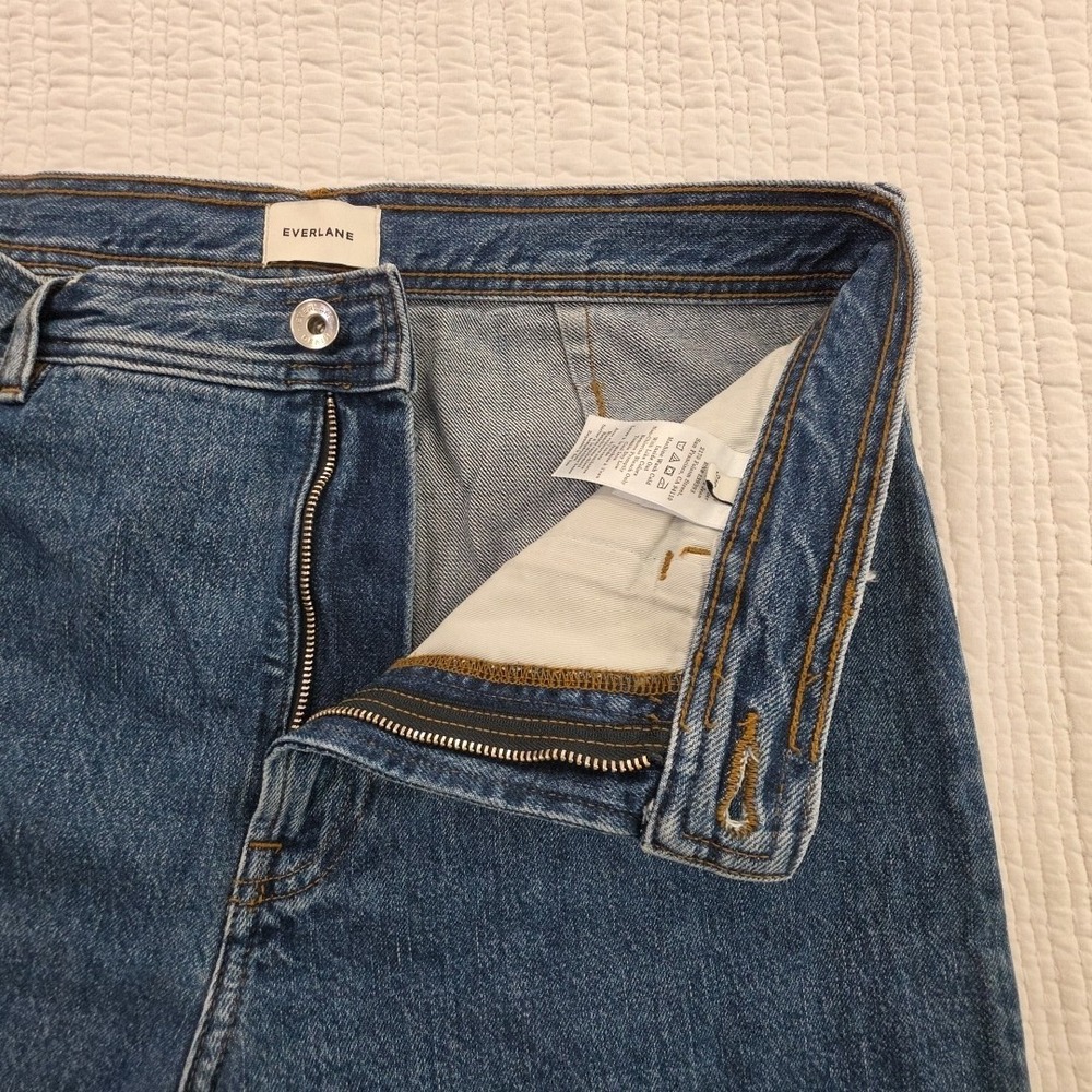 Everlane The Mariner Jean Med Blue Wash Denim Jeans Size 31R Cropped High Rise - Picture 7 of 16